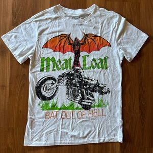 Meat Loaf Graphic Band Tee White Rock T-Shirt Size M